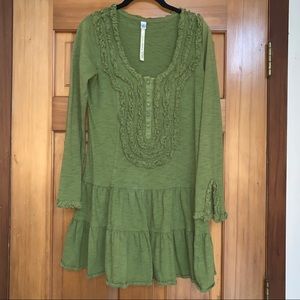 Uncle Frank Anthropologie Green Tunic Dress Small